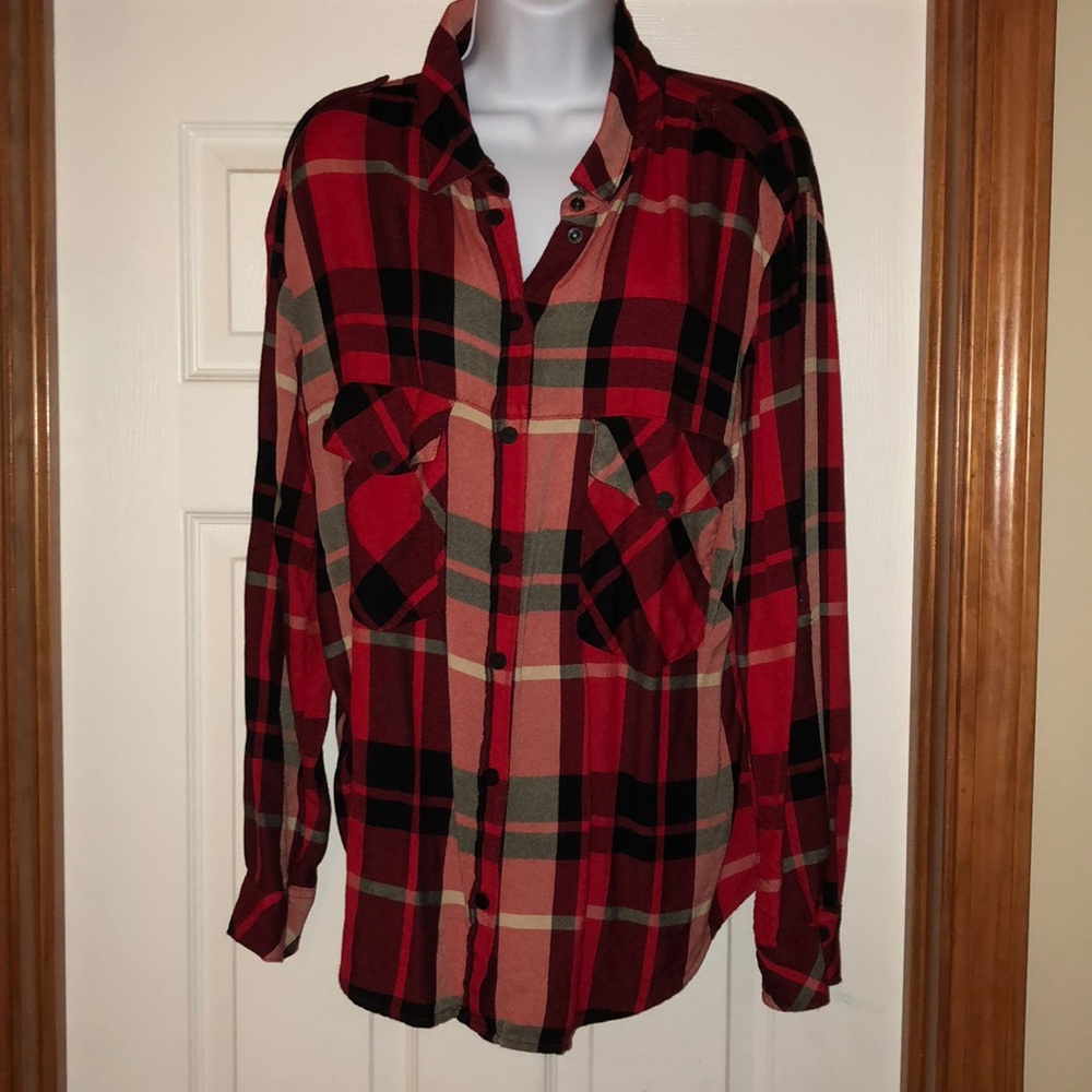 Plaid boyfriend flannel